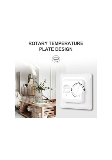 Pazly 230v Mekanik Termostat Manuel Zemin Isıtma Kontrol Cihazı Harici Sensör 5-40 C 3a