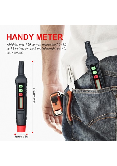 Tenfowee Habotest Ht61 Mini Gaz Dedektörü - Tüm Yakıcı Gazları Tespit Edici, Sesli Alarm, Pil Dahil Değil