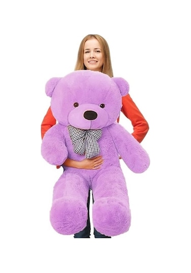 100 Cm Papyonlu Büyük Ayıcık (%100 Yerli) Lila Lila