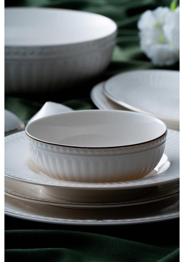 Doralie Gold 6 Kişilik 29 Parça Yemek Takımı Beyaz