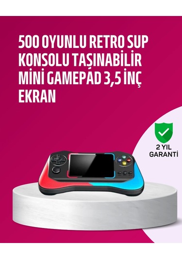 500 Oyunlu 3,5 Elde Taşınabilir Mini Oyun Konsolu Şarjlı, Tv Bağlantılı