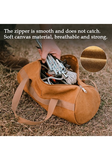 Ise Mount Açık Kamp Çadır Peg Zemin Çivi Saklama Çantası Çadır Haki Diğer