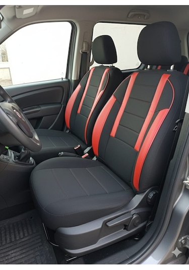 Veloce Siyah Kırmızı Serisi Renault 9 Koltuk Kılıfı Tam Set