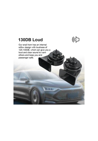 Honmex 12v 10 Sesli Abs Otomobil Salyangoz Klipsi - 125-130db Yüksek Ses, Araç Motosiklet Uyumlu, Kolay Kurulum Kontrol Seti