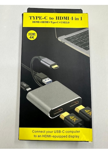 Typec Dual Hdmi Çevirici Type-c 2x Hdmi Çevirici Typec 2 Port Hdmi Çevirici