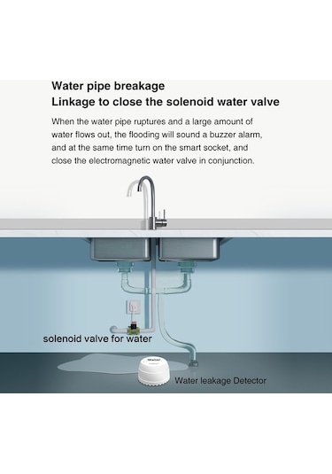 Dancemonkey Zigbee Bağlantılı Akıllı Ev Su Kaçağı Dedektörü - Tuya Uygulaması İle Hızlı Bildirim