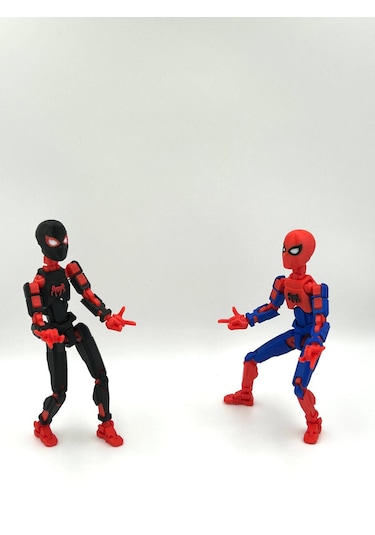 Spiderman & Miles Morales Ikili Marvel Kahraman 3d Baskı Dummy Figür Seti