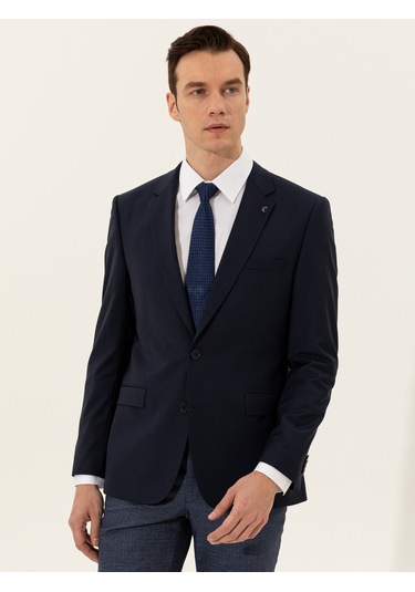 Cacharel Lacivert Slim Fit Ceket