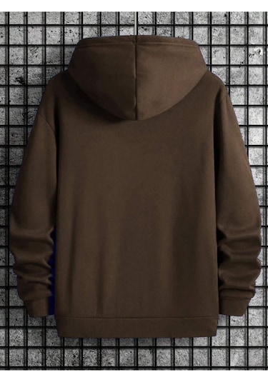 Altamira Erkek Monaco Baskılı Oversize Kapşonlu Sweatshirt 001