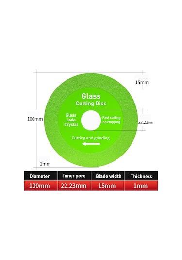 Vkemall Cam, Seramik, Mermer, Jade Kesim Ve Taşlama İçin Elmaslı 115mm Ultra İnce Testere Bladesi - 3 Adet, Çatlak Olmayan Hassas Kesim