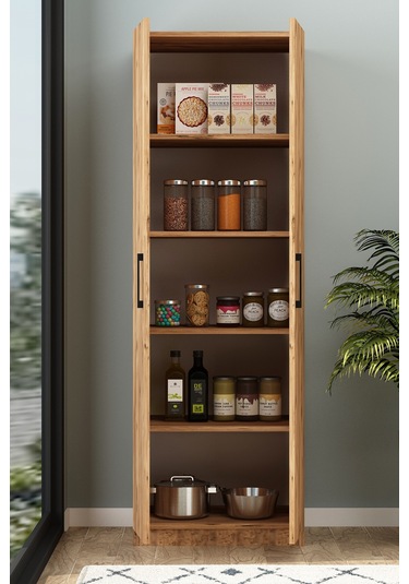 Tiba Erzak Dolabı 4 Raflı 180 Cm Çok Amaçlı Dolap Banyo Dolabı Atlantik Çam Atlantik Çam Tiba Erzak Dolabı 4 Raflı 180 Cm Çok Amaçlı Dolap Banyo Dolabı Atlantik Çam Atlantik Çam