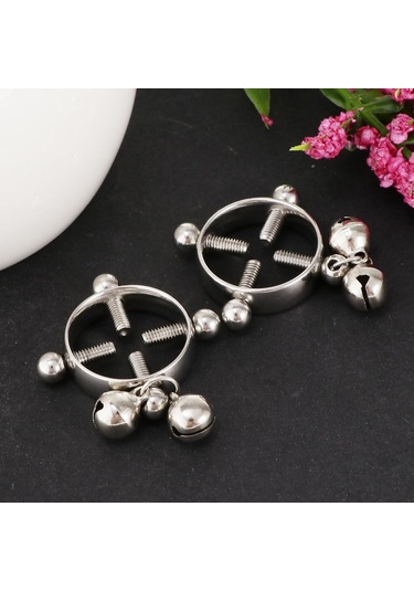 Suntek 2 Adet Kadınlar Meme Kalkanları Vida Vücut Piercing Gümüş