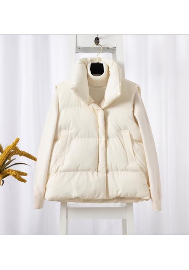 Kore Tarzı Şişme Yelek Beyaz
