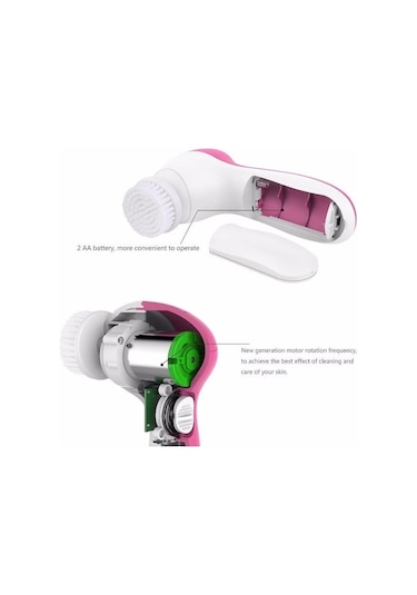 Hook 5'i 1 Arada Motorlu Yüz Bakım Masaj ve Temizleme Fırçası