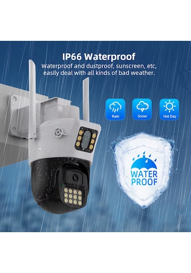 Icsee 223 6mp Dual Lens 355 Görüş Hareketli Gece Görüş Sesli