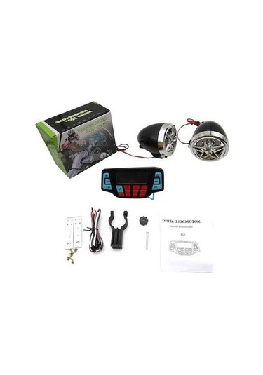 Artfulabode Bluetooth Hoparlör Motosiklet Gidonu Mp3 Çalar Bt Hoparlör Çalar Saat Fm Radyo Ses Stereo Sistemi