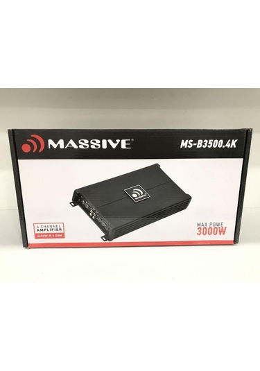Massive Ms-B3500.4K 3000 Watt 4 Kanal Amfi 4 Ohm 4 x 60 Watt Rms