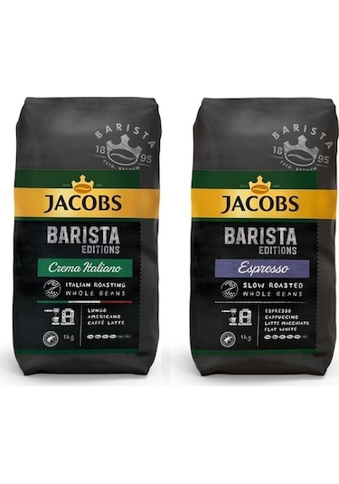 Jacobs Barista Çekirdek Kahve Avantajlı Paket 2 KG Crema Italiano 1 KG + Espresso 1 KG