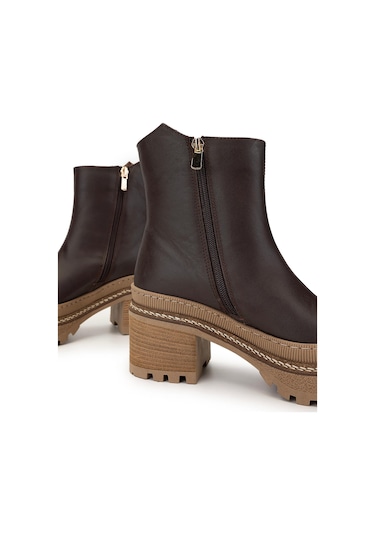 Tamer Tanca Kadın Hakiki Deri Kahverengi Casual Bot 945 4323 Bn Bot Sk24-25 A.kahve Kahve