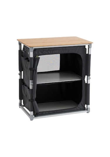 Outwell Padres Storage Unit Bambu Portaatif Kamp Mutfağı Çok Renkli