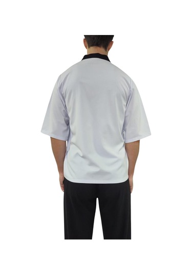 Formteks Sushi Şef Kimono Ceketi Beyaz Siyah Kırmızı