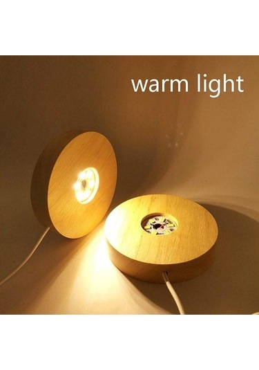 Pazly-ahşap Led Işık Standı - Şarj Edilebilir, Beyaz, Lamba Tutucu Ve Tabanı