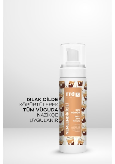Tto -X Nemlendiricili Duş Köpüğü Bal&Latte Kokulu 200Ml