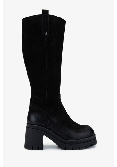 Valmenti Kadın Hakiki Deri Siyah Nubuk Casual Çizme 322 2351307 Bn Czm Sk24-25 Sıyah Nbk Siyah Nubuk