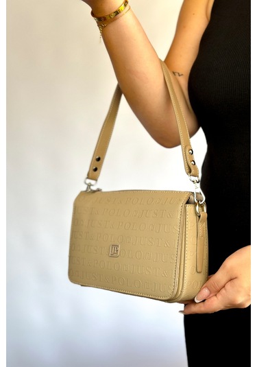 Jps-orta Boy Spor Model Çok Bölmeli 2 Asklı Kadın Çapraz Omuz Çantası 4036 Kum Kombin Kum
