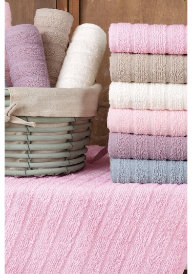 Path El ve Yüz Mutfak Havlu Seti 6'lı 30 x 50 CM Pembe