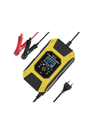 12v 7a Akü Şarj Cihazı, 7 Aşamalı Ve Çoklu Akü Modu, Lityum Akü Onarımcı, Otomobil Motosiklet, Avrupa Standartı