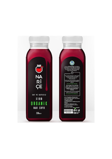 Nariçe Organik Nar Suyu 54 x 250 ML