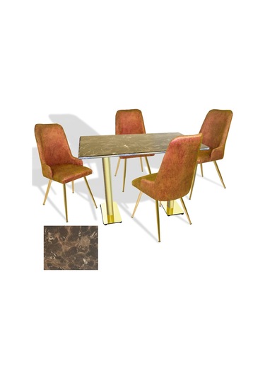 Karanfil Gold Werzalit - Çırağan Gold Masa Takımı 80x140