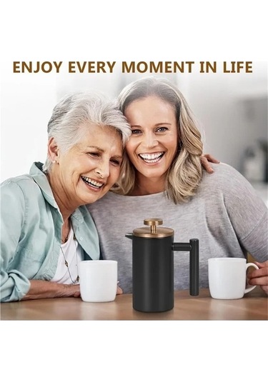 Wondernest Yalıtımlı Siyah Pres Makinesi Kahve Jialan Fransız Duvar Çift Hi Siyah