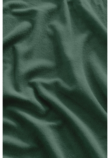 The Berb Pamuklu Havlu Çarşaf 4 Kenarı Lastikli Tek/çift Kişilik Lastikli Havlu Çarşaf Orman Yeşili