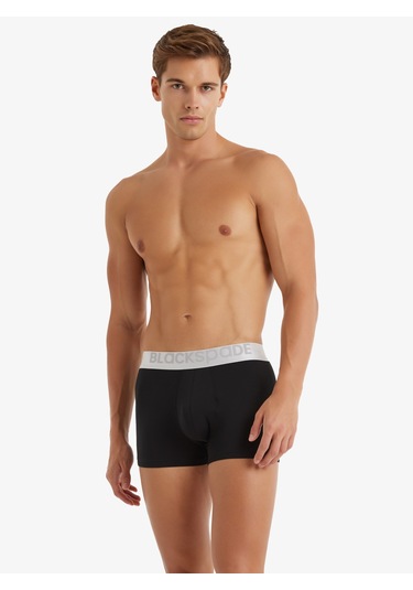 Erkek Modal Elastan Boxer Silver 9302 - Siyah Siyah