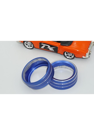 Dk Tuning Mustang 15-21 Ses Açma Düğmeleri Mavi Dekoratif Halkala