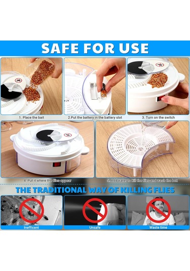 Geekyou Ev İçi Usb Elektrikli Sessiz Sinek Yakalama Aleti - Fiziksel Yöntemle Güvenli Sinek Öldürücü