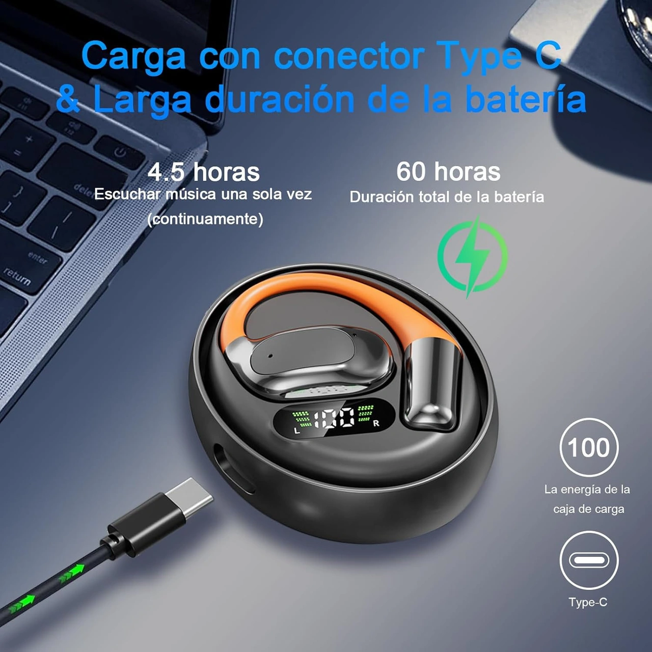 Lemestar M113 Açık Kulaklı Aı Çeviri Kulaklığı - 144 Dil Gerçek Zamanlı Çeviri, Bluetooth 5.4, 4 Saat Çalma Süresi, Hafif Tasarım, Gri