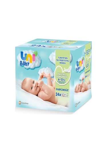 Uni Baby Hassas Dokunuş Islak Mendil 24 X 52'li