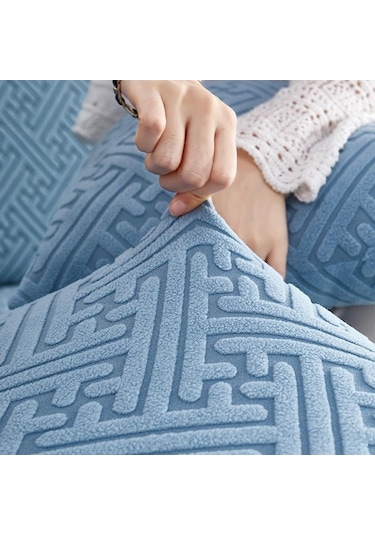 Koyu Gri Jakarlı Her Şey Dahil Kalın Kanepe Koltuk Minderi Örtüsü Oturma Odası Mobilya İçin Kanepe Şezlong Koltuk Örtüsü 56858648