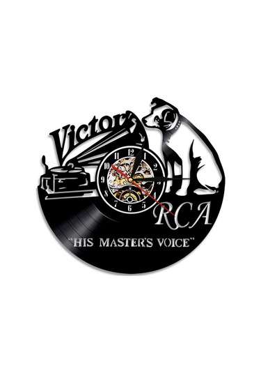 Primepickings 12 Inç Müzik Serisi Vinil Kayıt Duvar Saati Oturma Odası Duvar Saati Led Moda Yaratıcı Basit M A