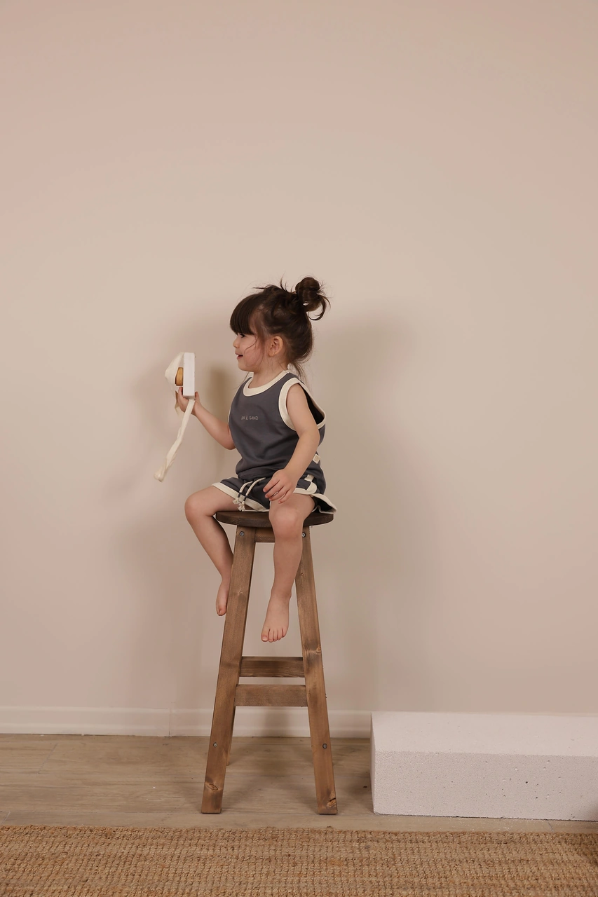 Antrasit Unisex Atlet Şort Takım Gri