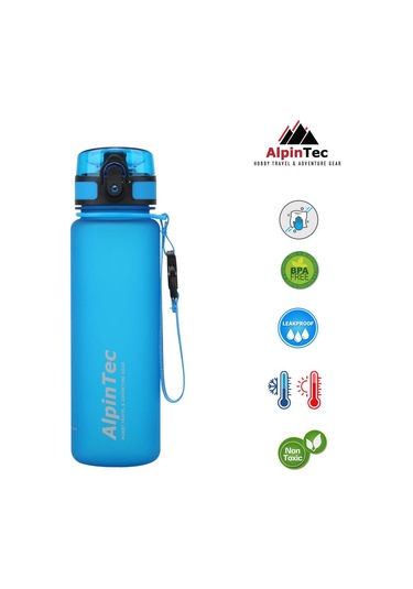 Alpintec Mavi 23 Cm 500 Ml Tritan Su Matarası Diğer