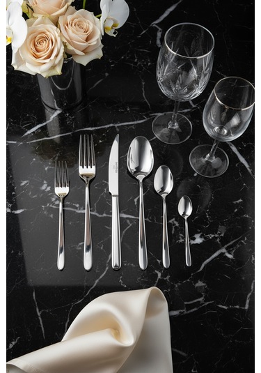 Bernardo Glare 36 Parça 6 Kişilik Çatal Kaşık Bıçak Takımı GÜmüş