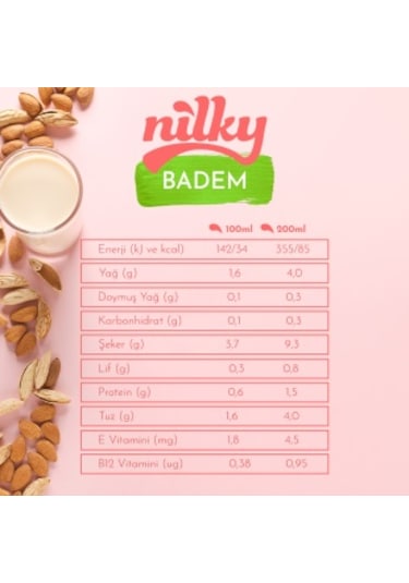 Nilky Almond Badem Sütü 1 L