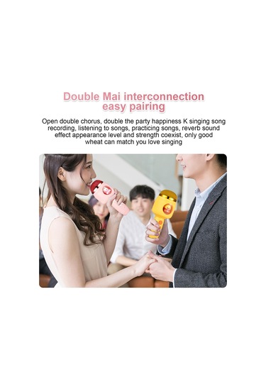 Kablosuz Bt Mikrofon Taşınabilir El Mikrofonu Değişken Ses Fonksiyonu Dahili Ses Sistemi 1200mah