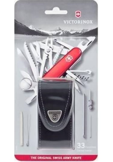 Vıctorınox Swıss Champ Deri Kılıflı Blisterli Şeffaf
