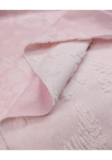 Pembe Renkte Çiçekli Havlu Kumaş En: 165cm-11493