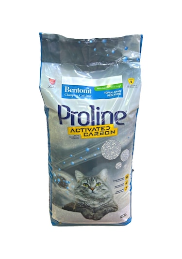 Proline Aktif Karbonlu Topaklaşan Bentonit Kedi Kumu 20 L